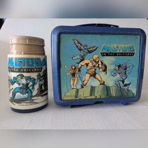 Vintage 1983 Mattel Masters of the Universe Lunchbox And Thermos. He-man.